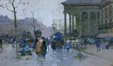 Place de la Madeleine by Eugène Galien-Laloue, Gouache signée en bas à gauche, sold Feb 2015