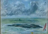 Piriac-sur-Mer (Guérande) by Paul Belmondo, 1957, Pastel sur papier signé, sold Feb 2015