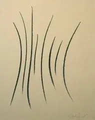 Composition abstraite by Hans Hartung, Lithographie datée "48" et signée, sold Feb 2015