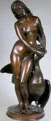 Leda by Alexandre Falguiere, Epreuve en bronze à patine brun rouge nuancé, sold Feb 2015