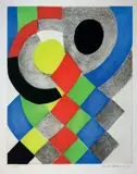 Composition géométrique by Sonia Delaunay, 1970, Lithographie en couleur signée et datée au crayon en bas à droite et numérotée «49/75» en, sold Dec 2014