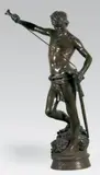 David by Antonin Mercié, Epreuve en bronze à patine brun nuancé, sold Dec 2014