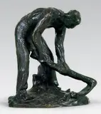 Le Bineur (c. 1894) by Jules Dalou, Epreuve en bronze à patine brun nuancé, sold Dec 2014