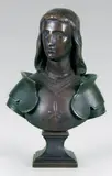 Jeanne d'arc by Théodore Coinchon, 1861, Epreuve en bronze à patine brun nuancé, sold Dec 2014
