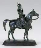Le cavalier du caucase by Antoine-Louis Barye, Epreuve en bronze à patine brun foncé nuancé, sold Dec 2014