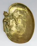 Vide poche à décor d'enfant jouant et chantant sous la lune by Joseph Gustave Chéret, Epreuve en bronze à patine dorée, sold Dec 2014