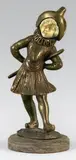 Jeune fille en polichinel by Georges Omerth, Epreuve en bronze doré et ivoire, sold Dec 2014