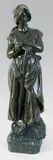 Jeune paysane s'apuyant sur sa fourche by Louis Loys Potet, Epreuve en bronze à patine brune, sold Nov 2014