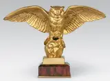 Le Hibou by Antoine-Louis Barye, Epreuve en bronze à patine or signée, sold Nov 2014