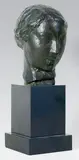 Tête de femme ou La Jeunesse (c.1929) by Robert Wlérick, Epreuve en bronze à patine brun noir nuancé, sold Nov 2014