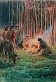 La halte en forêt, Russie by Osvaldo Tofani, Aquarelle signée en bas à droite, sold Oct 2014