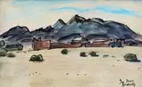Vue de In Eker by Charles Brouty, Aquarelle et encre située et signée en bas à droite, sold Oct 2014