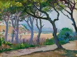 Côte Oranaise by Augustin Ferrando, Gouache signée en bas à gauche, sold Oct 2014