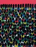 La foule en Afrique by Nicolas Ondongo, Gouache signée en bas à droite, sold Oct 2014