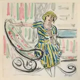 Femme assise by Henri Lebasque, Lithographie signée en bas à droite, sold Sep 2014