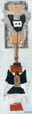Totem by Raymond Preaux, Technique mixte: collage et huile sur papier signé en bas à droite, sold Sep 2014