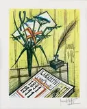 La gazette drouot by Bernard Buffet, Lithographie signée et numérotée «29/400», sold Sep 2014