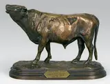 Taureau beuglant by Rosa Bonheur, Epreuve en bronze à patine brun nuancé vieil or, sold Sep 2014