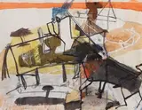 TAUROMACHIE", 1961-64 by Eugène de Kermadec, Gouache, aquarelle et pastel sur papier, sold Apr 2008