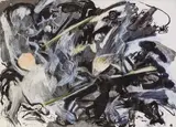 BATAILLE" by Édouard Pignon, 1962, Gouache, pastel et grattages sur papier signé et daté en bas à gauche, sold Apr 2008