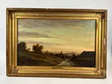 Paris vu du Mont Valérien by François-Frédéric Grobon, Toile, sold Mar 2025