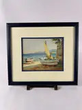 Voiliers sur la plage by Isidore Rosenstock, Aquarelle, sold Mar 2025