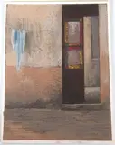 Cour rue Bisson by Pierre Skira, 1982, Pastel sur papier, sold Mar 2025