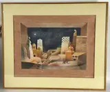 La ville by Roger Blaquière, 1980, Aquarelle sur papier contrecollé sur carton, sold Feb 2025