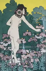 L'heure du berger by Hans Christiansen, Lithographie originale, édition l'Estampe Moderne, timbre sec de l'éditeur en bas à droite, sold Feb 2025