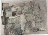 Composition rose et gris by Anna Shanon, Collage et encre sur papier, sold Jan 2025