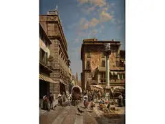 Piazza Delle Erbe, Verona by Jacques Carabain, oil on canvas, sold Dec 2016