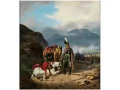 Das Verwundete Pferd by Albrecht Adam, oil on canvas, sold Sep 2017