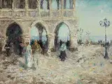 Die Piazzetta in Venedig by Otto Eduard Pippel, oil on canvas, offered Apr 2018