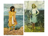 Blondes Mädchen by Ettore Tito, oil on canvas, sold Sep 2025