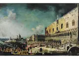 Ankunft des Französischen Botschafters by Giuseppe Bernardino Bison, oil on copper, sold Sep 2024