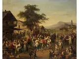Das Grosse Fest by Johann Nepomuk Hoechle, oil on canvas, sold Sep 2024