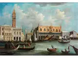 Venedigvedute mit dem Bacino di san Marco by Canaletto, oil on canvas, sold Mar 2025