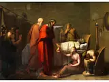 Eudamidas by Eberhard Georg Friedrich von Wächter, oil on canvas, sold Sep 2019