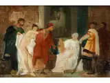 Das Mädchen Oder die Vase by Henryk Ippolitovich Siemiradzki, oil on canvas, offered Apr 2020