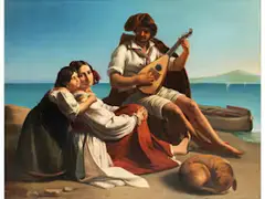 Neapolitanische Fischerfamilie by August Riedel, oil on canvas, offered Jun 2022