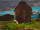 Untitled by Mario Puccini, oil on board, offered Dec 2016