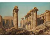 Tempelruinen von Karnak by Charles Vacher, 1818 Westminster - 1883 West Brompton, watercolor, offered Dec 2016