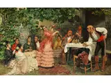 Fandango by Ricardo Villegas Cordero, oil on canvas, offered Apr 2022