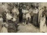 Tolstoi im Kreis Seiner Landsleute by Francesco Paolo Michetti, oil on canvas, offered Mar 2026