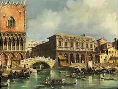 Venedig – Blick auf die Berühmte Seufzerbrücke by Giacomo Guardi, oil on canvas, sold Mar 2026