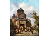 De Gouden Bruiloft by Jacques François Carabain, 1834 Amsterdam – 1933 Schaerbeek, oil on canvas, sold Sep 2023
