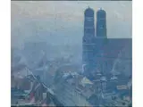 Blick auf die Münchener Frauenkirche by Charles Johann Palmié, oil on canvas, offered Jun 2023