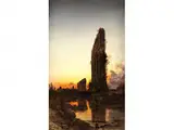 Landschaft mit Ruinen bei Abenddämmerung by Hermann David Solomon Corrodi, 1844 Frascati - 1905 Rom, oil on canvas, offered Dec 2016