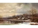 Winterliches Eisvergnügen by Anton Doll, oil on canvas, sold Jun 2025