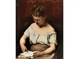 Lesendes Mädchen by John Byam Liston Shaw, oil on canvas, offered Sep 2025